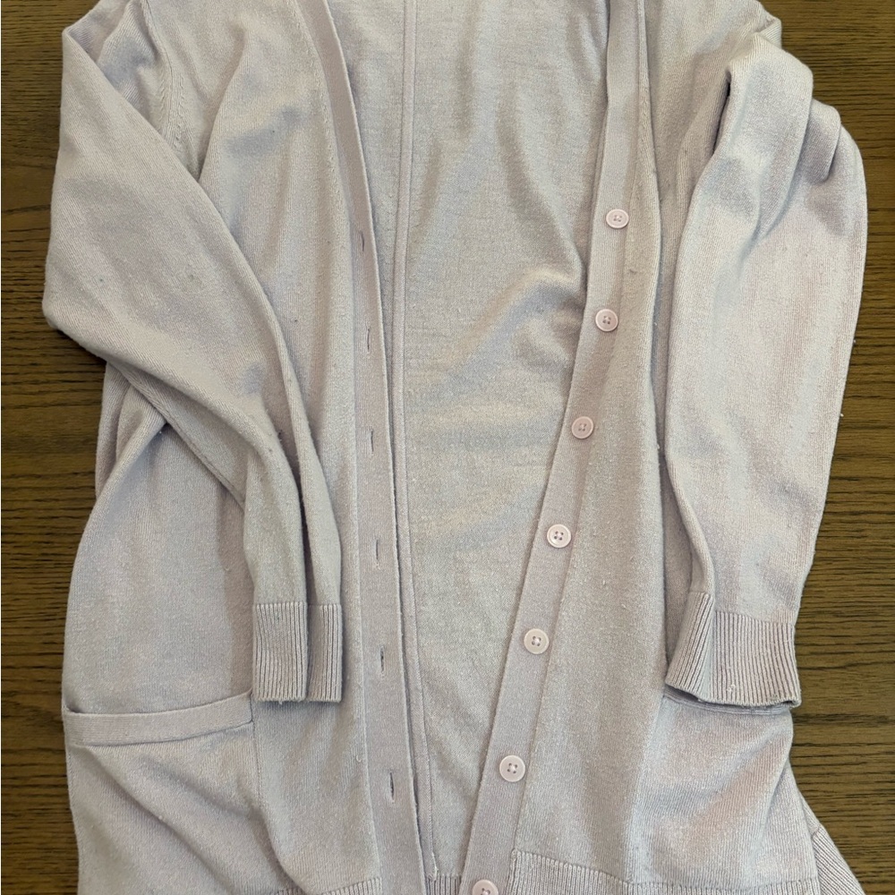 GAP lavender Button-Front Cardigan